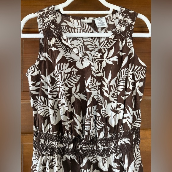 Vintage White Stag Tropical Print Vacation Dress 🤎 - Picture 3 of 5